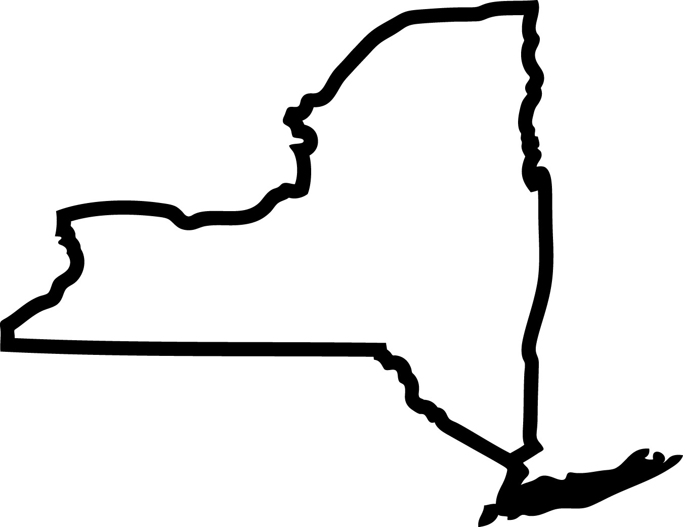 New York state outline